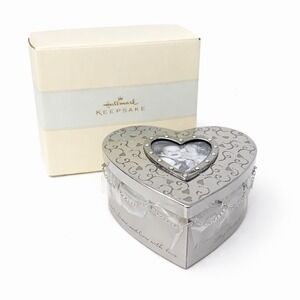 Hallmark Keepsake Heart of Motherhood Jewelry Box Photo Frame NIB 6" Mothers Day